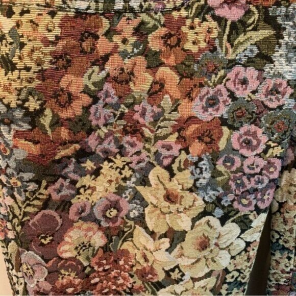 House Of CB Mistress Rocks Spectrum Floral Brocade Wide Leg Trousers L - Picture 10 of 13